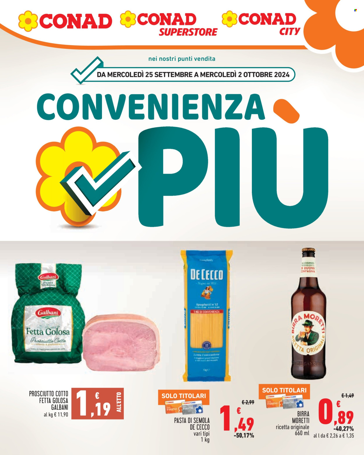 Leták Conad - 25.9.2024 - 2.10.2024. Strana 1