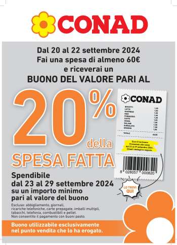 Volantino Conad - 20/9/2024 - 22/9/2024.