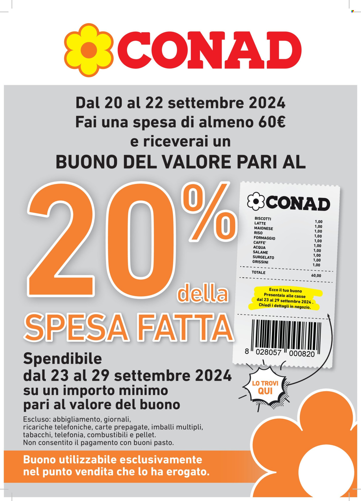 Leták Conad - 20.9.2024 - 22.9.2024. Strana 1