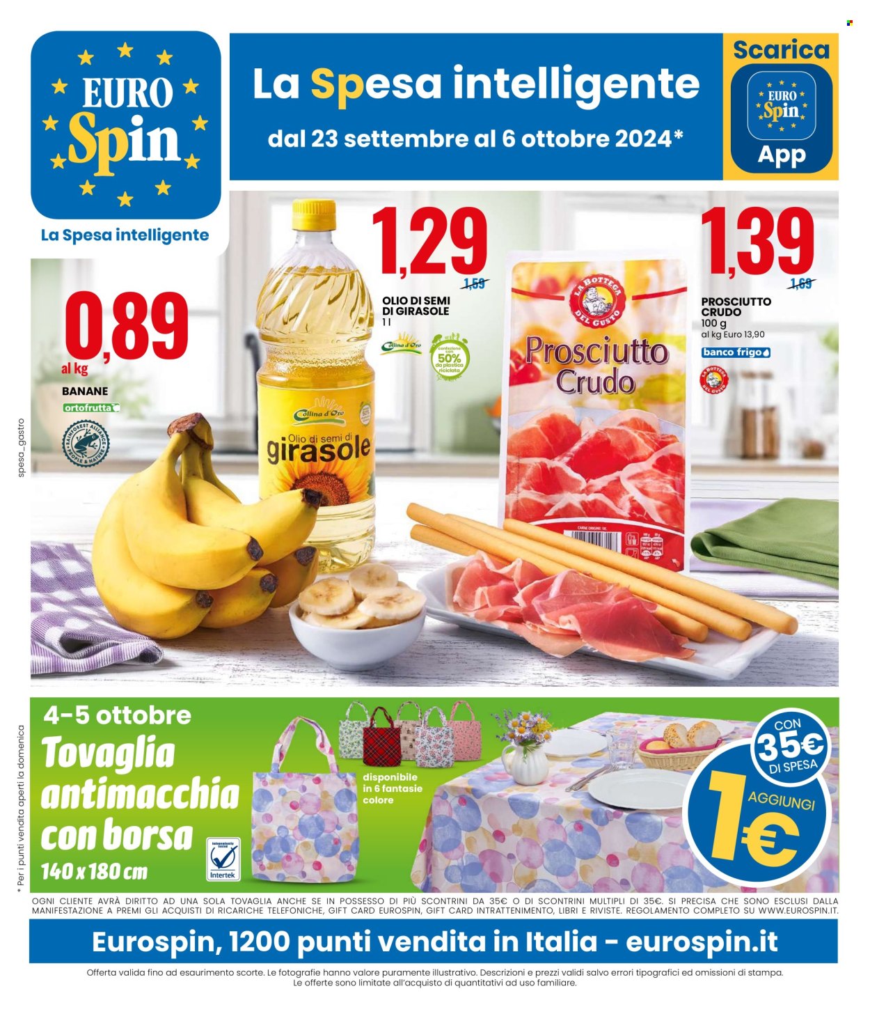 Volantino EuroSpin - 23/9/2024 - 6/10/2024. Pagina 1