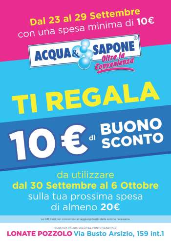Volantino Acqua & Sapone - 23/9/2024 - 29/9/2024.