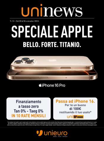 Volantino Unieuro - 20/9/2024 - 26/9/2024.