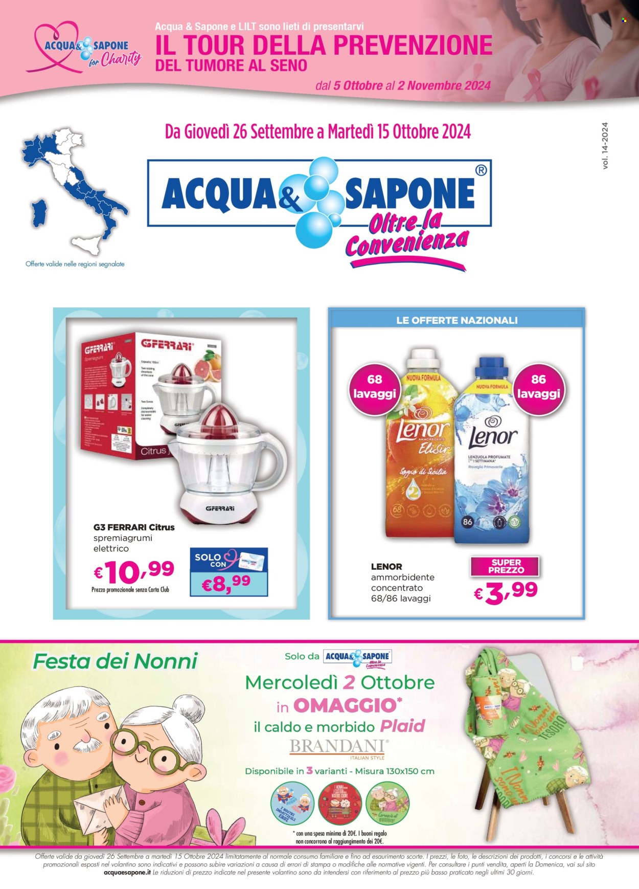 Volantino Acqua & Sapone - 26/9/2024 - 15/10/2024. Pagina 1