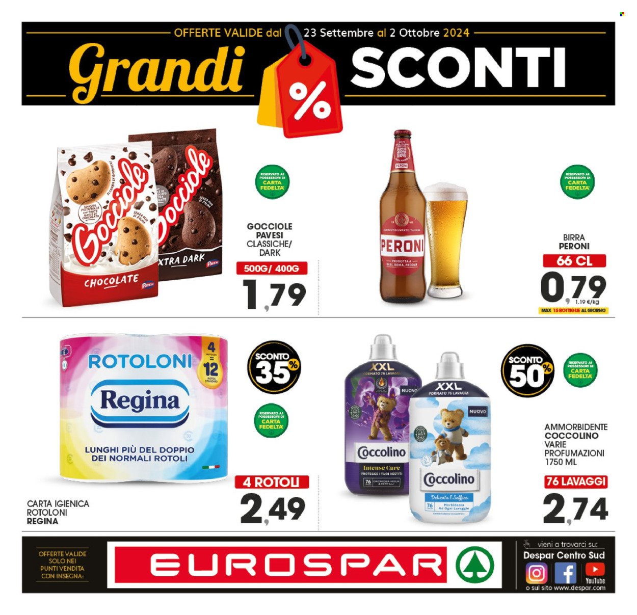 Leták Eurospar - 23.9.2024 - 2.10.2024. Strana 1