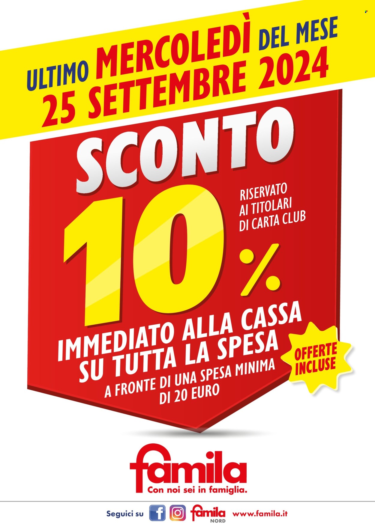 Volantino Famila - 25/9/2024 - 25/9/2024. Pagina 1