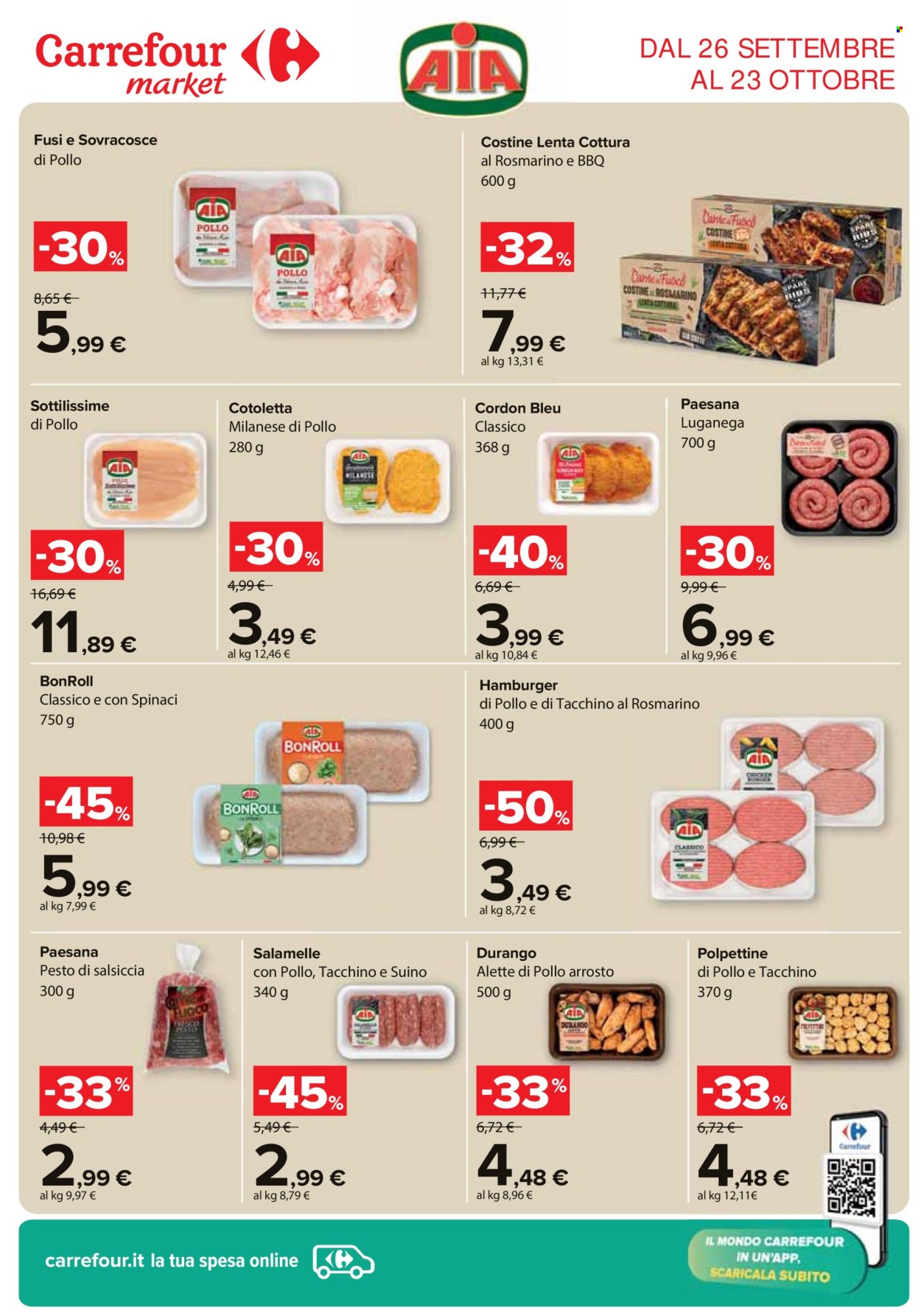 Volantino Carrefour - 26/9/2024 - 23/10/2024. Pagina 1