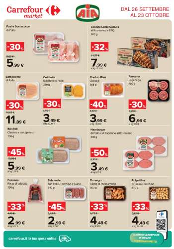 Volantino Carrefour - 26/9/2024 - 23/10/2024.