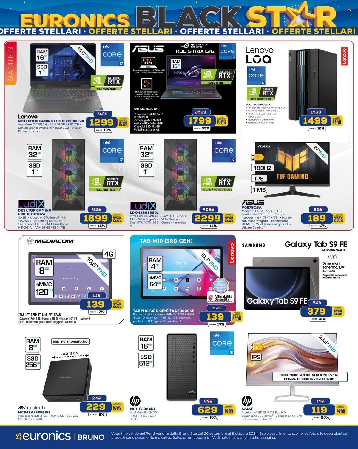Volantino Euronics - 26/9/2024 - 9/10/2024. Pagina 9