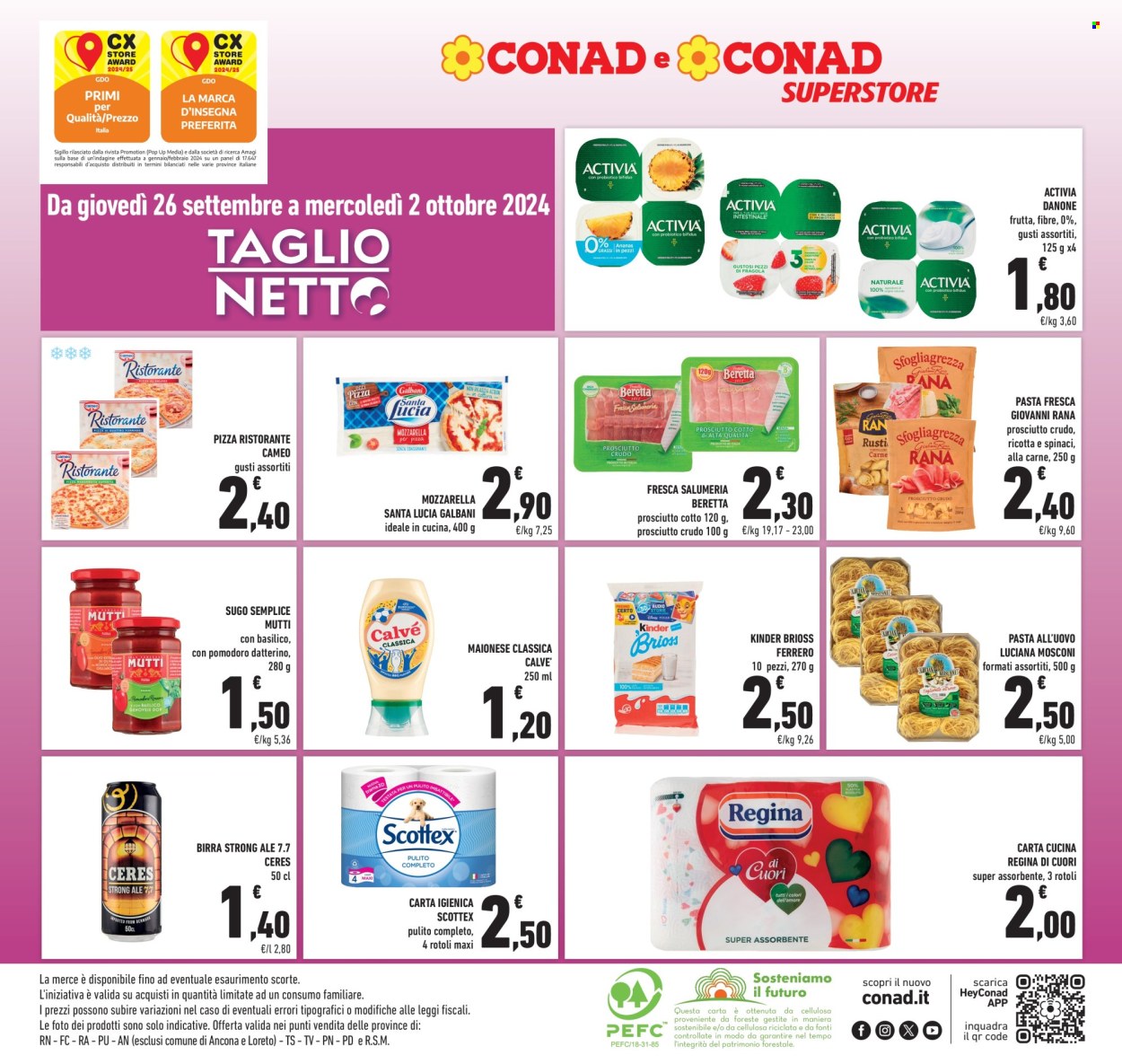 Volantino Conad Superstore - 26/9/2024 - 2/10/2024. Pagina 1