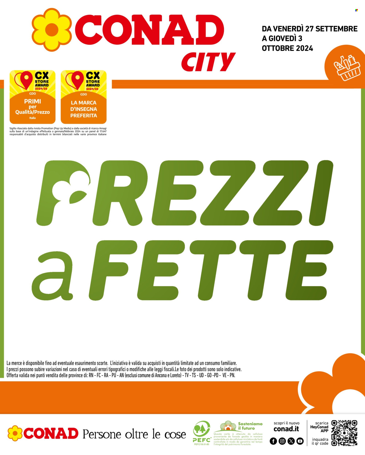 Volantino Conad City - 27/9/2024 - 3/10/2024. Pagina 1