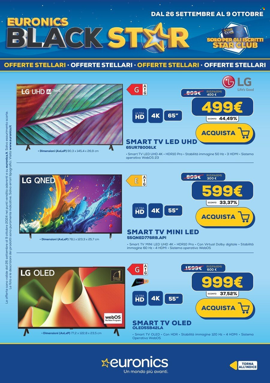 Volantino Euronics - 26/9/2024 - 9/10/2024. Pagina 4