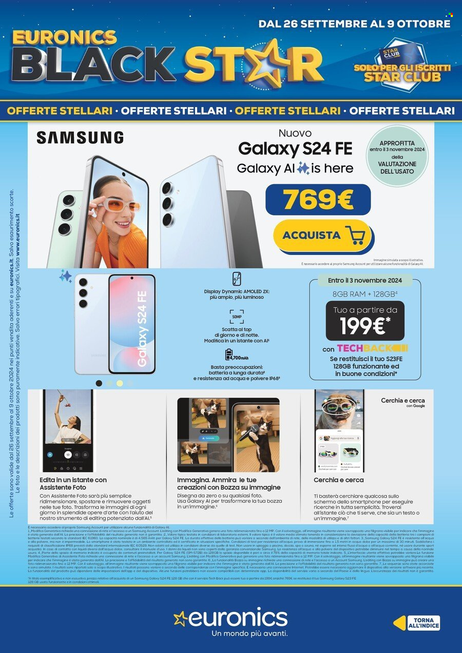 Volantino Euronics - 26/9/2024 - 9/10/2024. Pagina 9