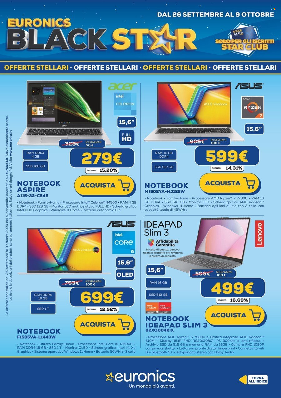 Volantino Euronics - 26/9/2024 - 9/10/2024. Pagina 21