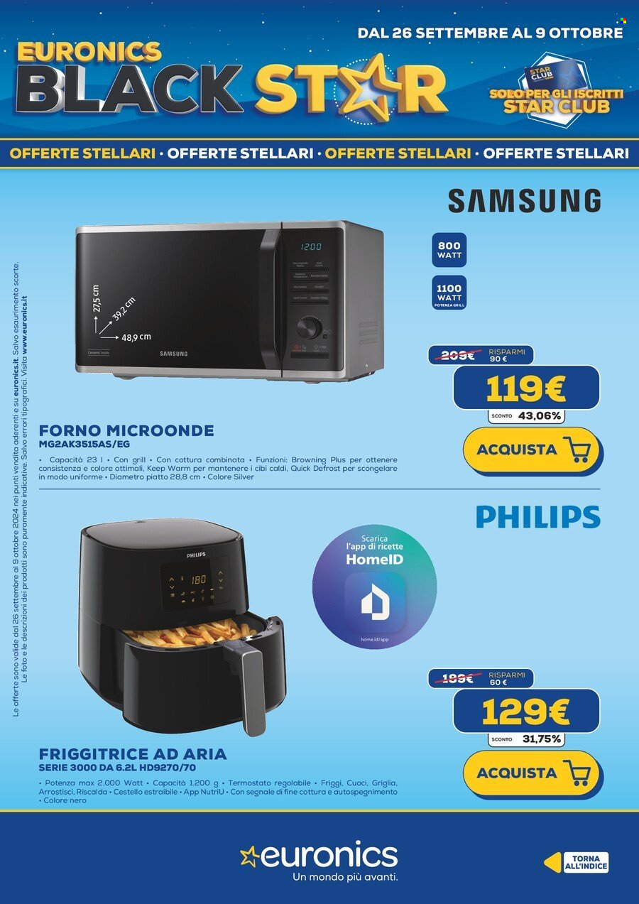 Volantino Euronics - 26/9/2024 - 9/10/2024. Pagina 37