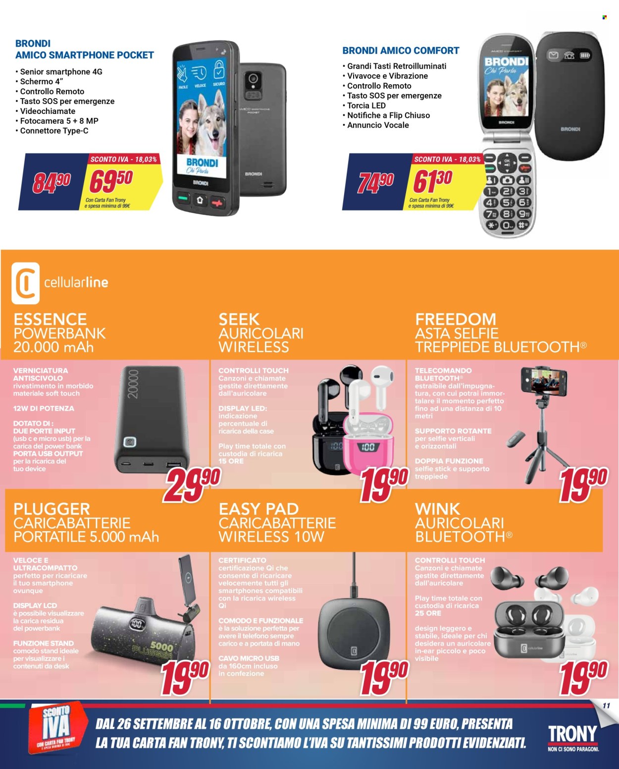 Volantino Trony - 26/9/2024 - 16/10/2024. Pagina 11