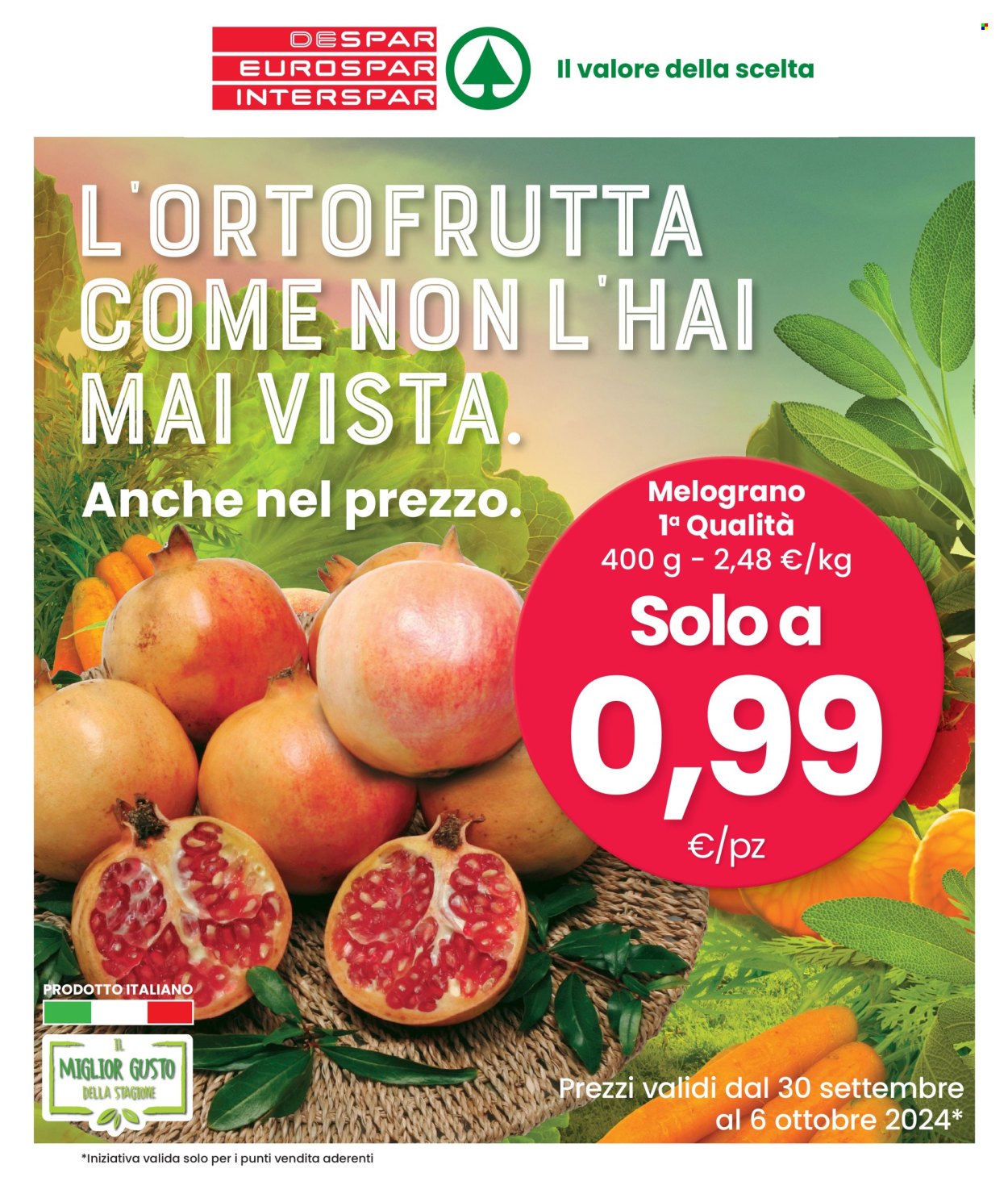 Volantino Eurospar - 30/9/2024 - 6/10/2024. Pagina 1