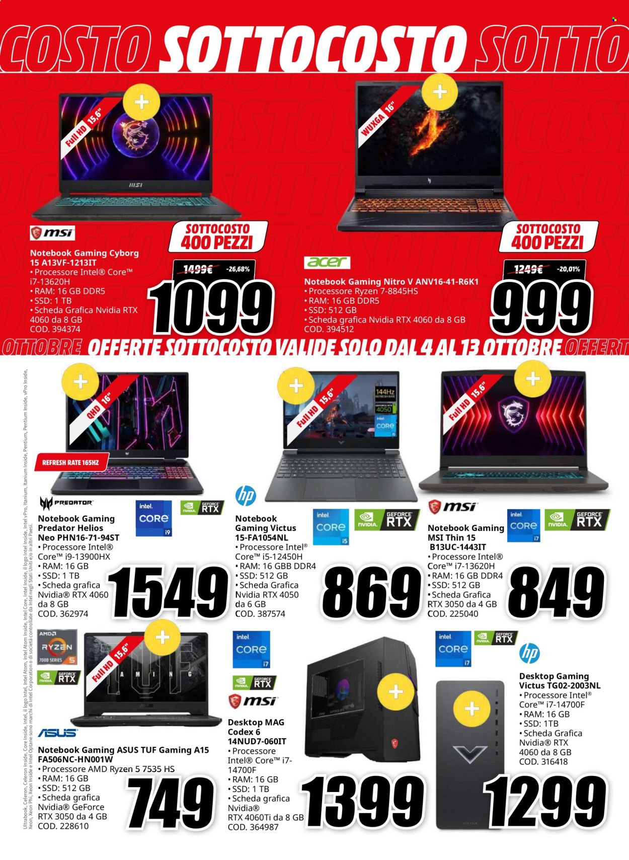 Volantino MediaWorld - 4/10/2024 - 17/10/2024. Pagina 13