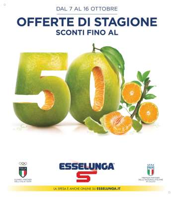 Volantino Esselunga - 7/10/2024 - 16/10/2024.