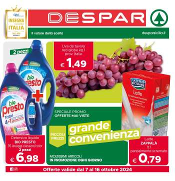 Volantino Despar - 7/10/2024 - 16/10/2024.