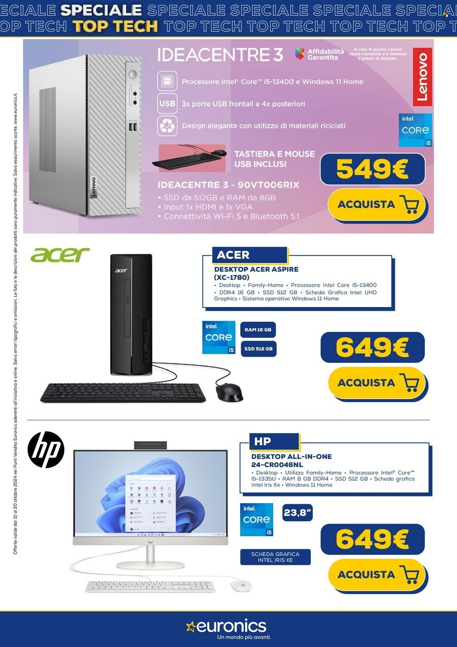 Volantino Euronics - 10/10/2024 - 20/10/2024. Pagina 39