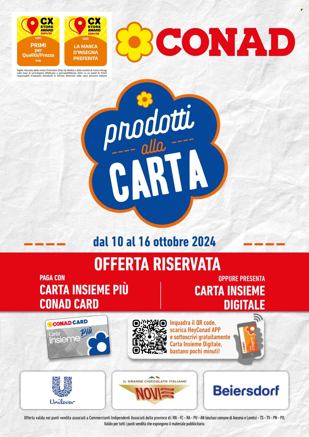Volantino Conad - 10/10/2024 - 16/10/2024. Pagina 1