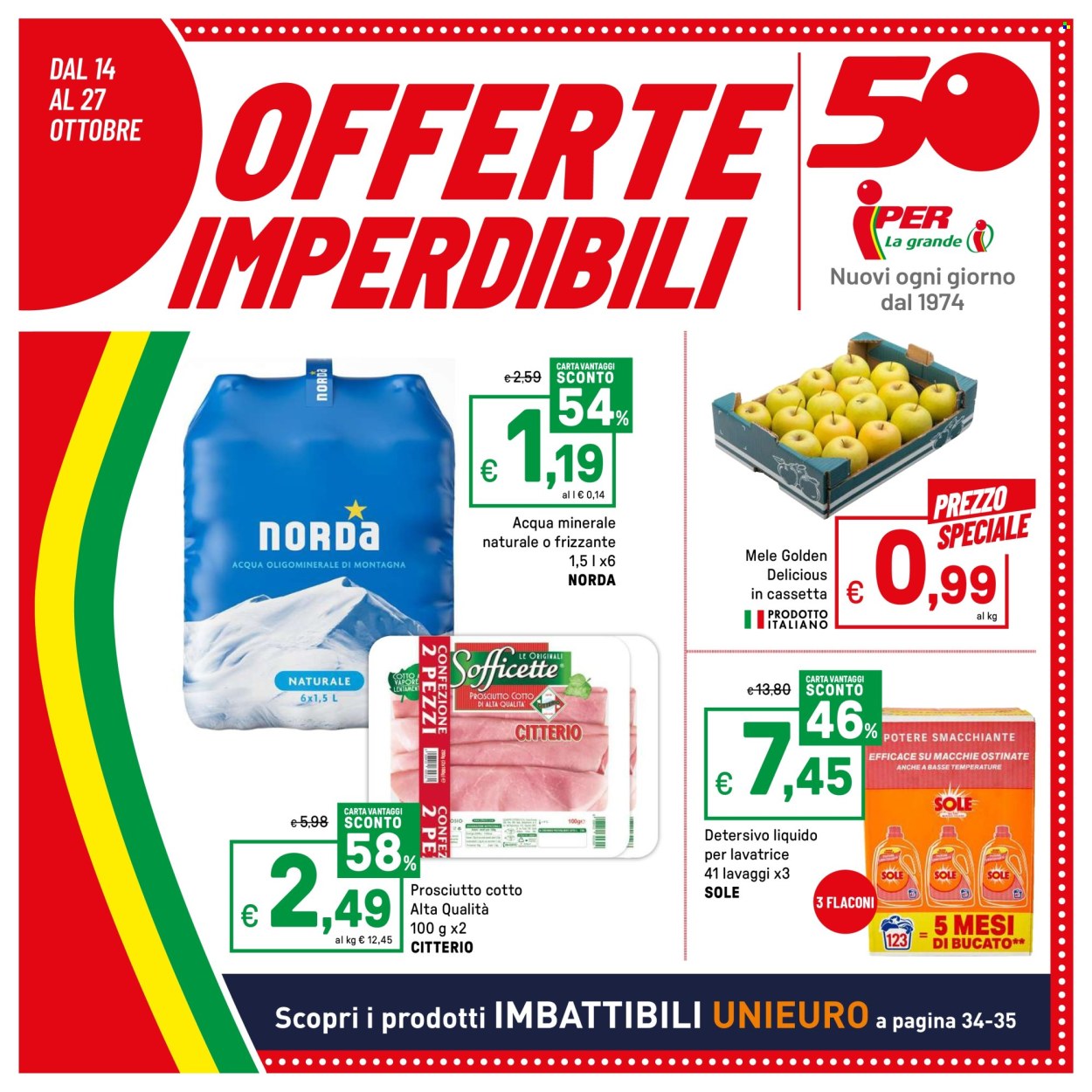 Volantino Iper, La grande i - 14/10/2024 - 27/10/2024. Pagina 1