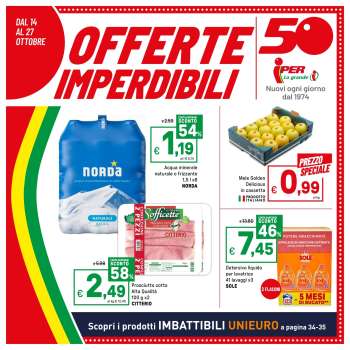 Volantino Iper, La grande i - 14/10/2024 - 27/10/2024.