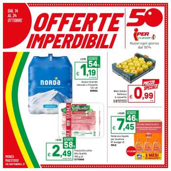 Volantino Iper, La grande i - 14/10/2024 - 24/10/2024.