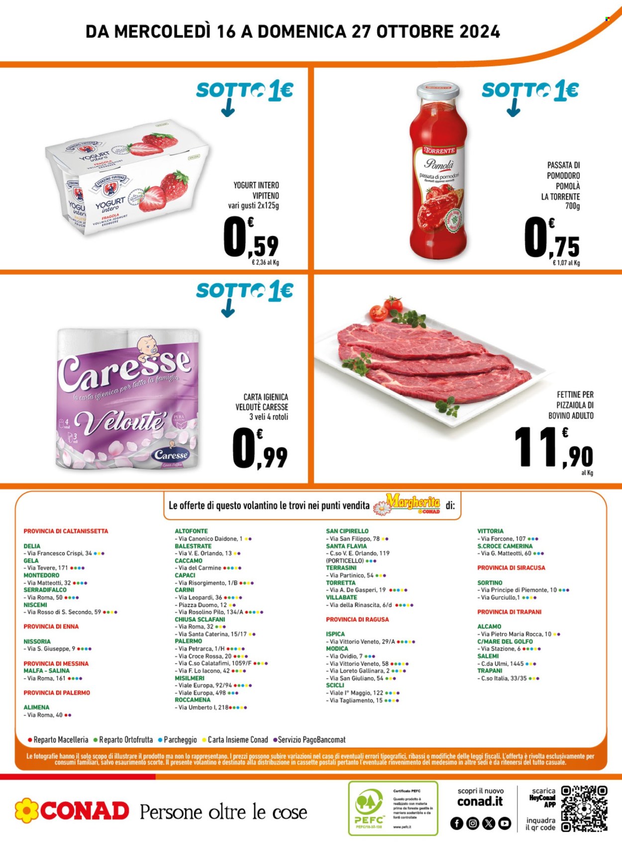 Volantino Margherita Conad - 16/10/2024 - 27/10/2024. Pagina 16