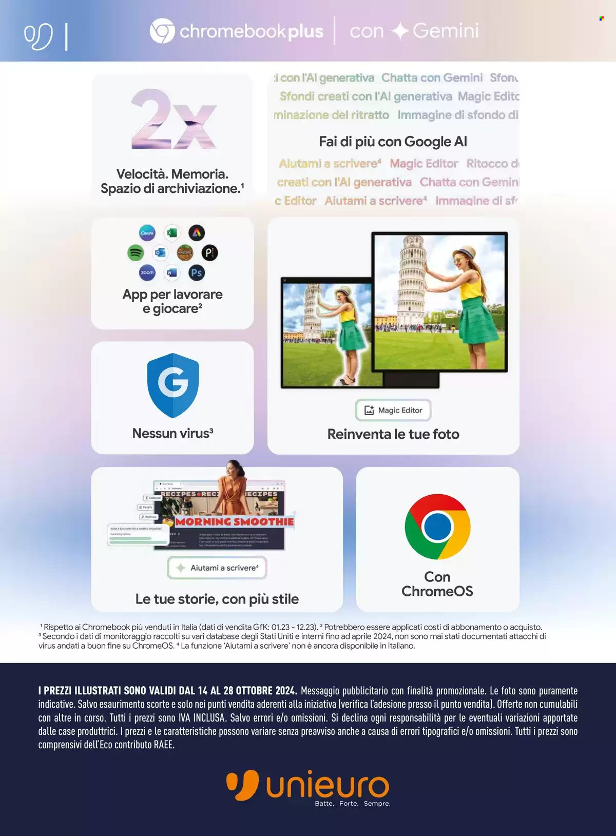 Volantino Unieuro - 14/10/2024 - 28/10/2024. Pagina 8
