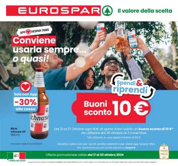 Volantino Eurospar - 17/10/2024 - 30/10/2024.