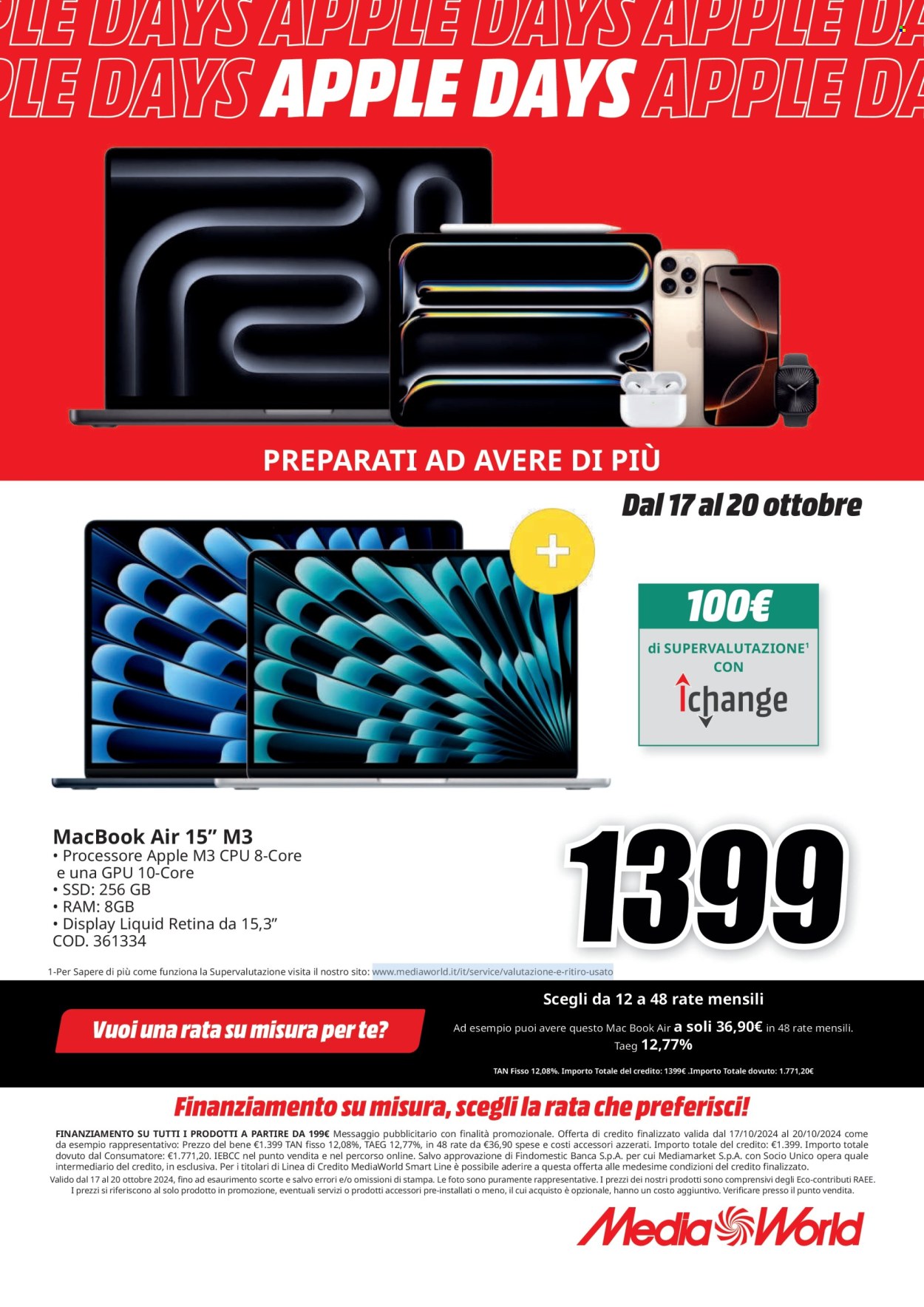 Volantino MediaWorld - 17/10/2024 - 20/10/2024. Pagina 5