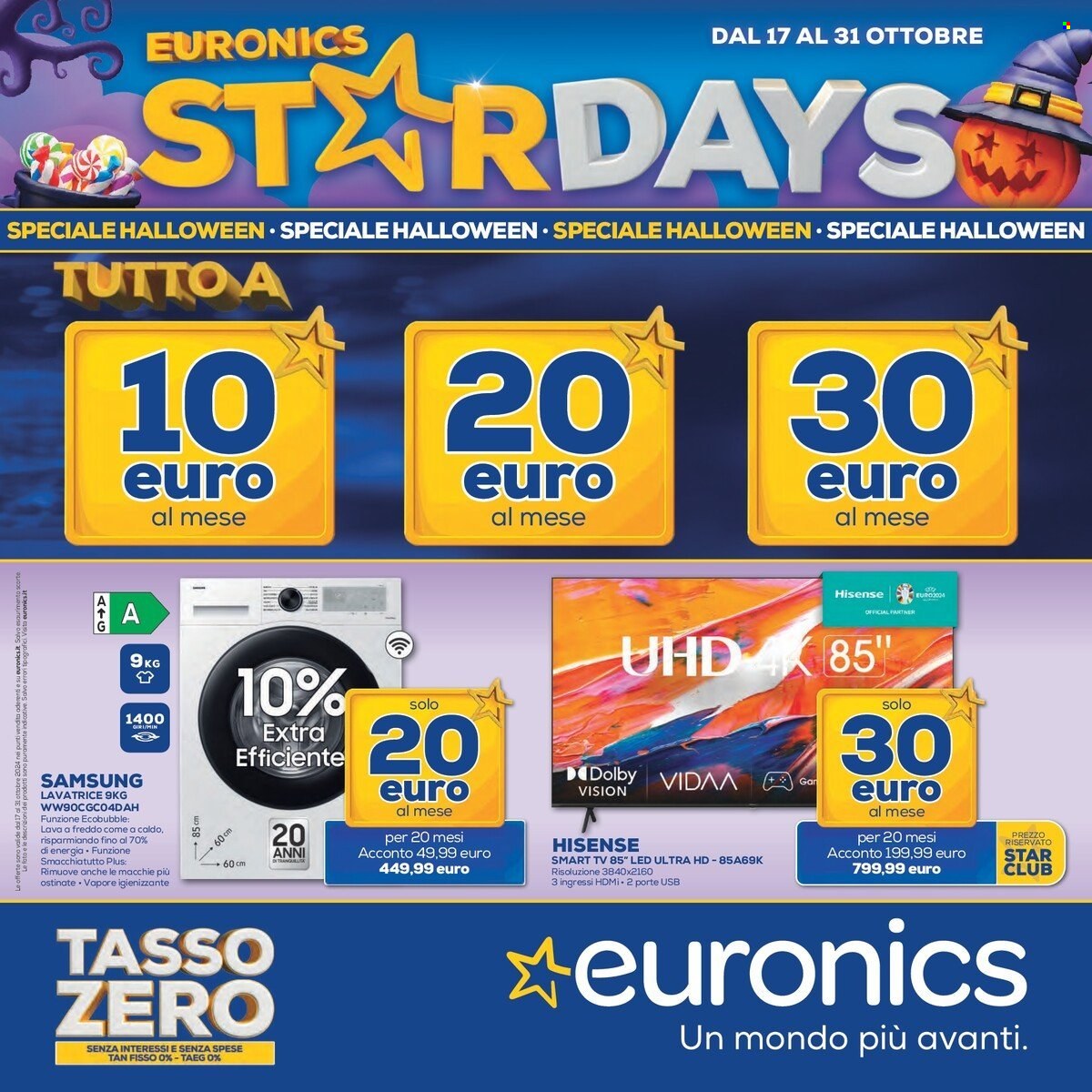 Volantino Euronics - 17/10/2024 - 31/10/2024. Pagina 1