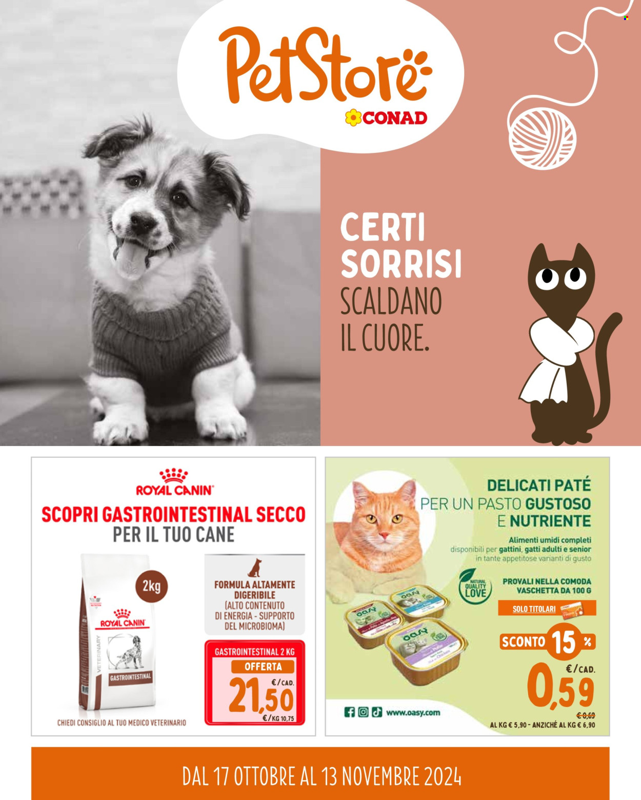 Volantino Pet Store Conad - 17/10/2024 - 13/11/2024. Pagina 1