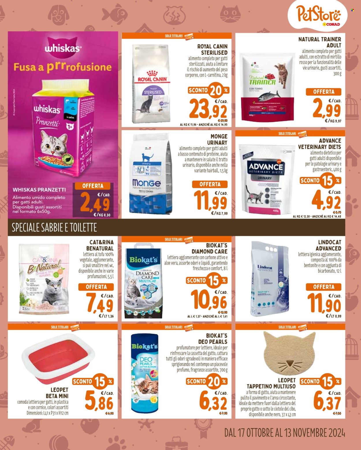 Volantino Pet Store Conad - 17/10/2024 - 13/11/2024. Pagina 5