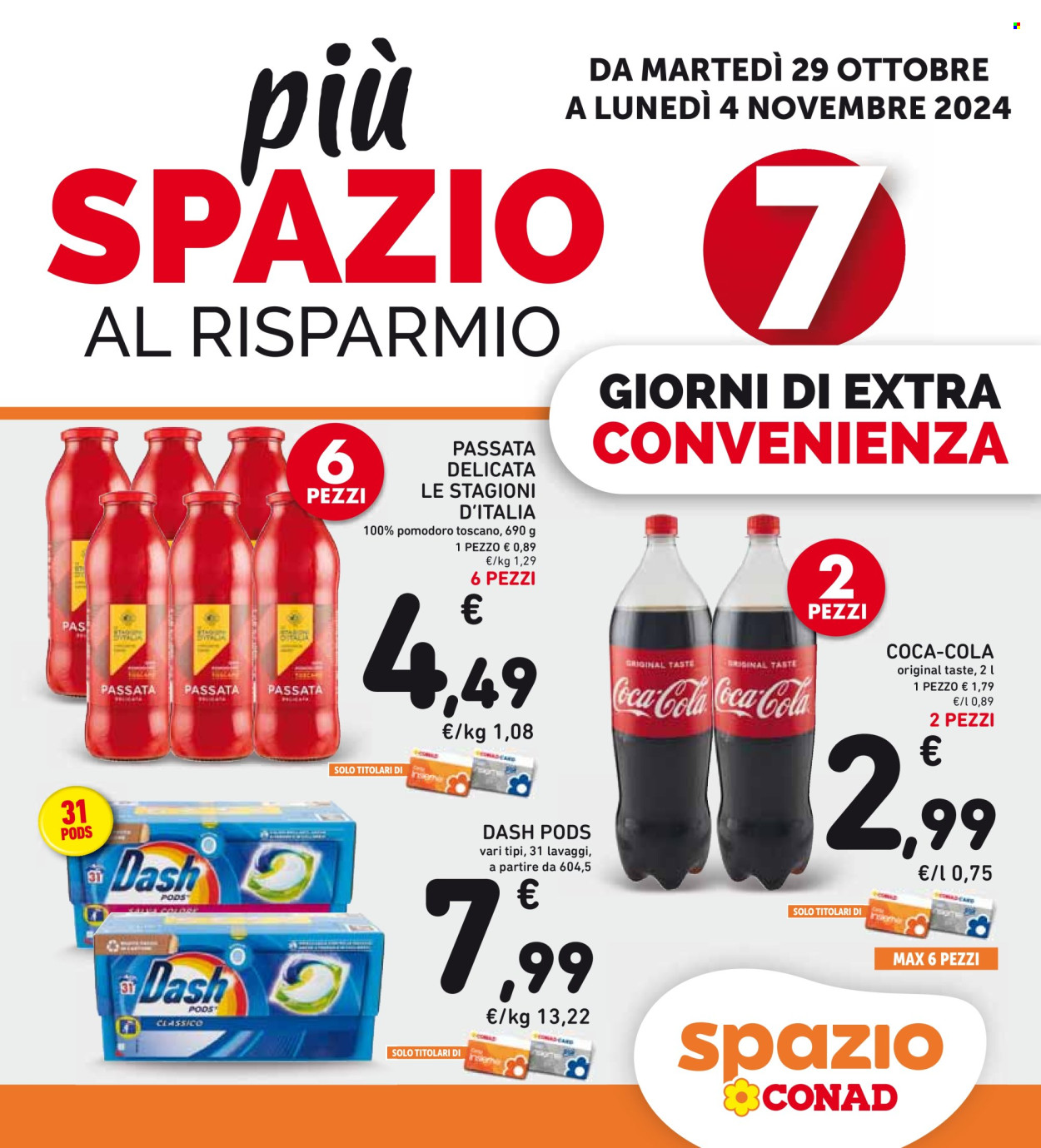 Volantino Spazio Conad - 29/10/2024 - 4/11/2024. Pagina 1
