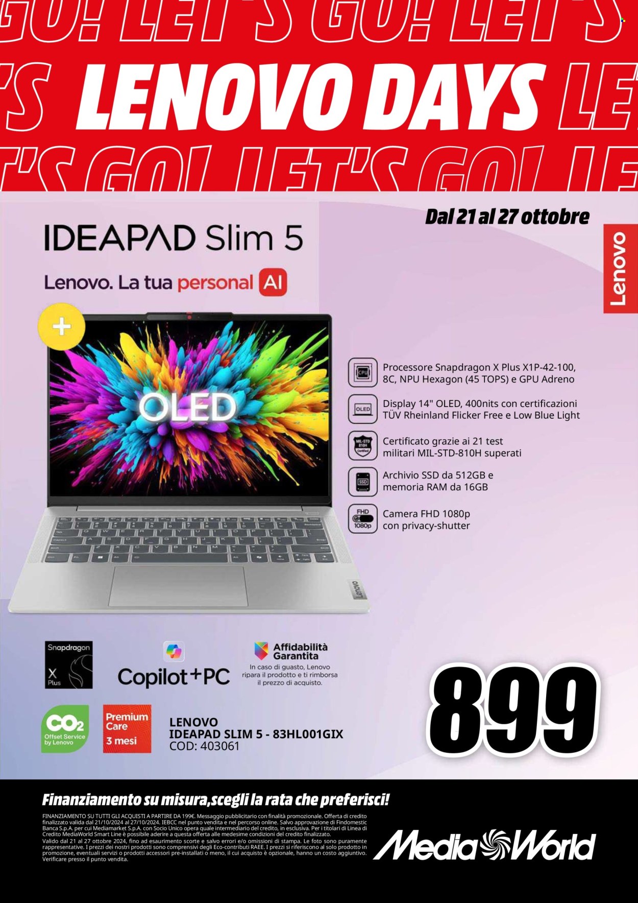 Volantino MediaWorld - 21/10/2024 - 27/10/2024. Pagina 2