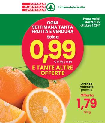 Volantino Eurospar - 21/10/2024 - 27/10/2024.