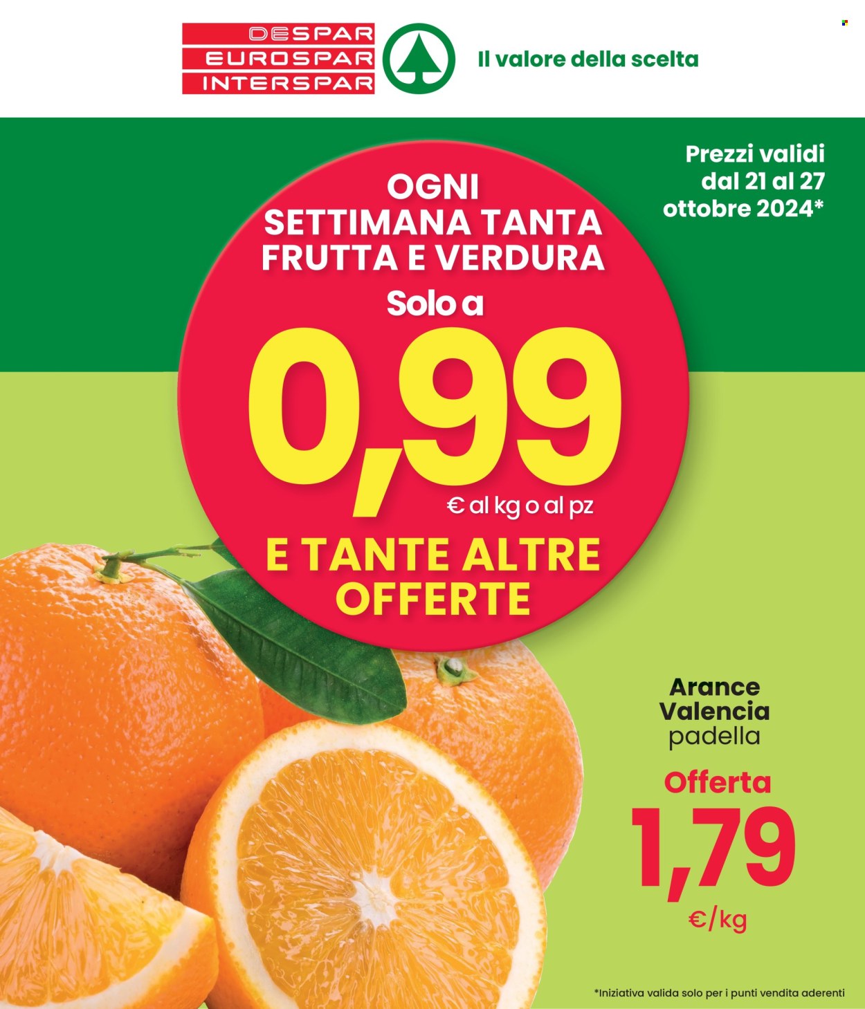 Volantino Interspar - 21/10/2024 - 27/10/2024. Pagina 1
