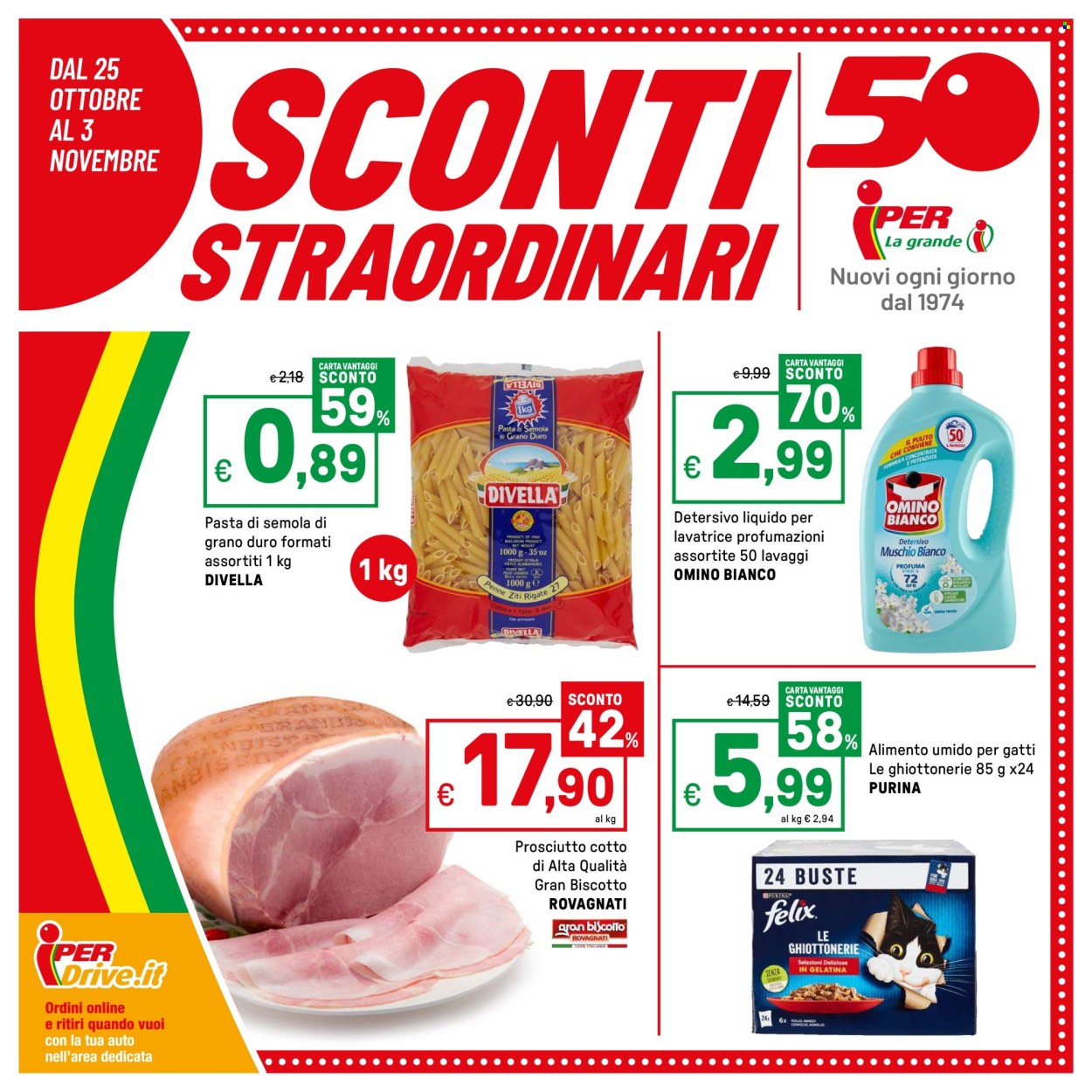 Volantino Iper, La grande i - 25/10/2024 - 3/11/2024. Pagina 1