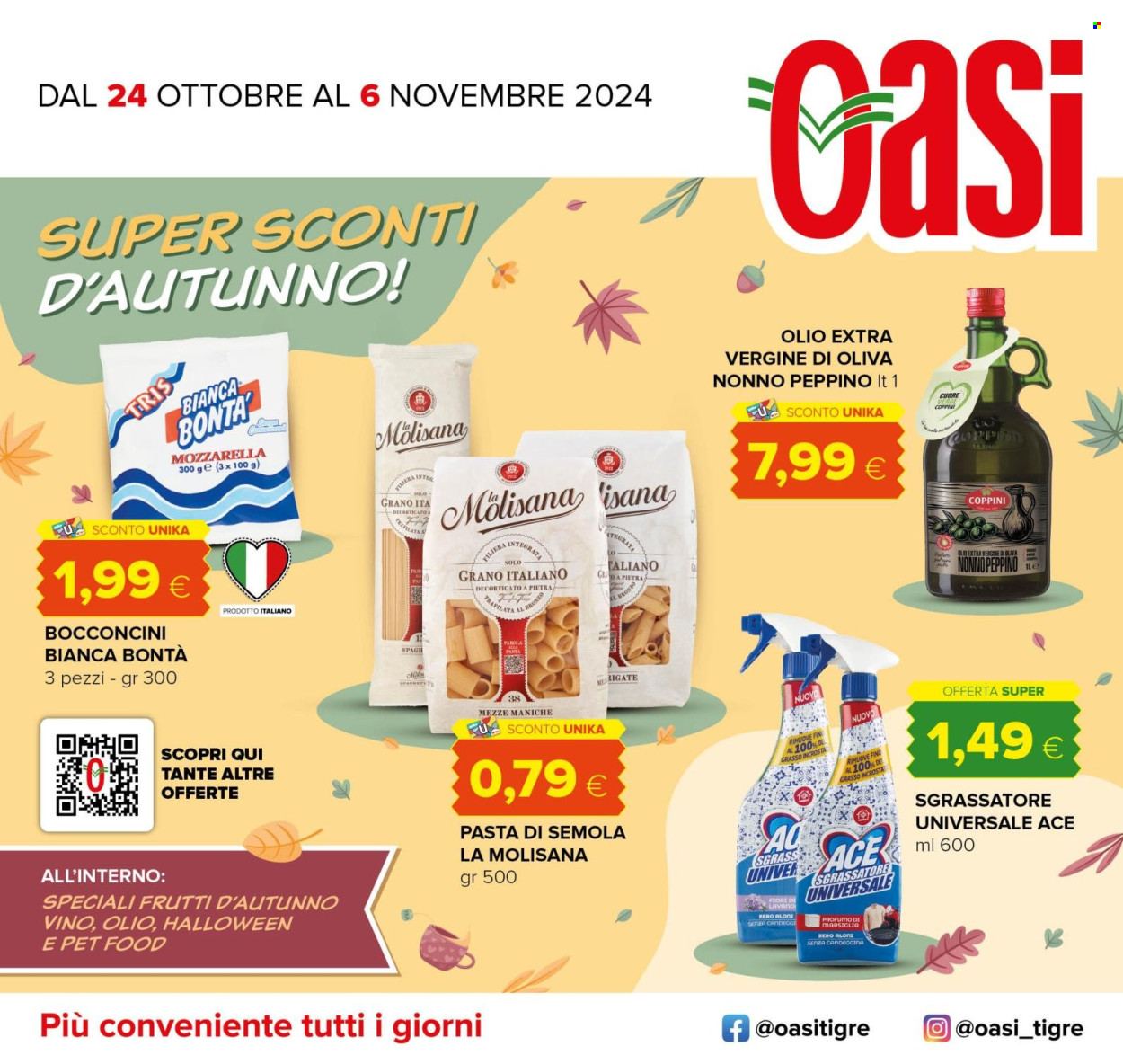 Volantino Oasi - 24/10/2024 - 6/11/2024. Pagina 1