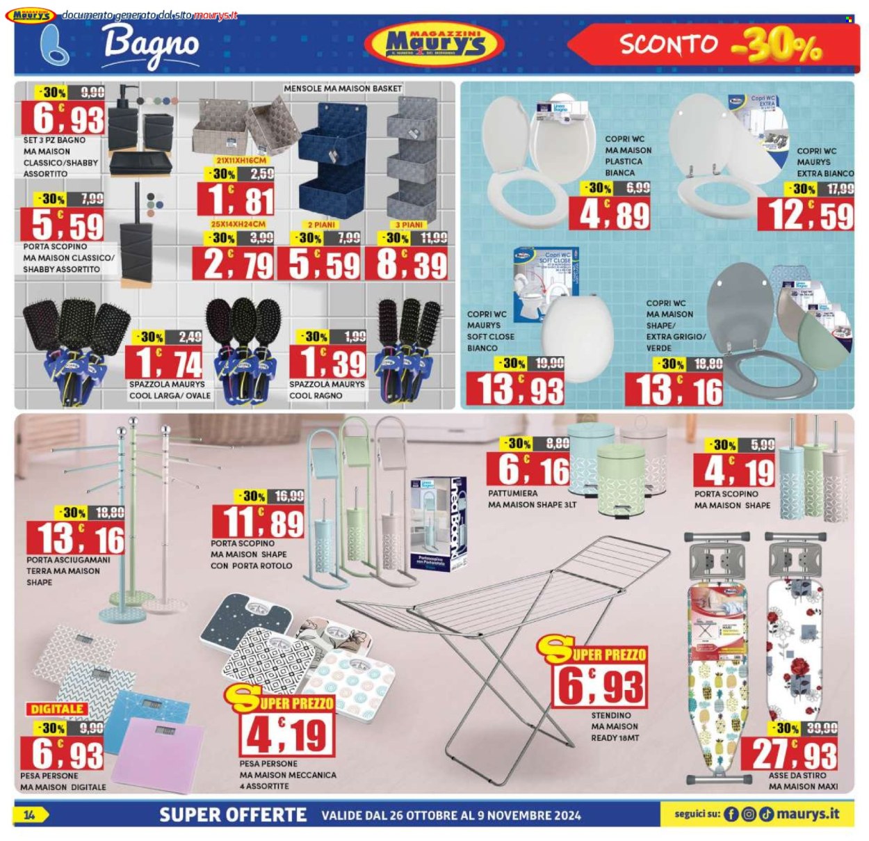 Volantino Maury's - 26/10/2024 - 9/11/2024. Pagina 14