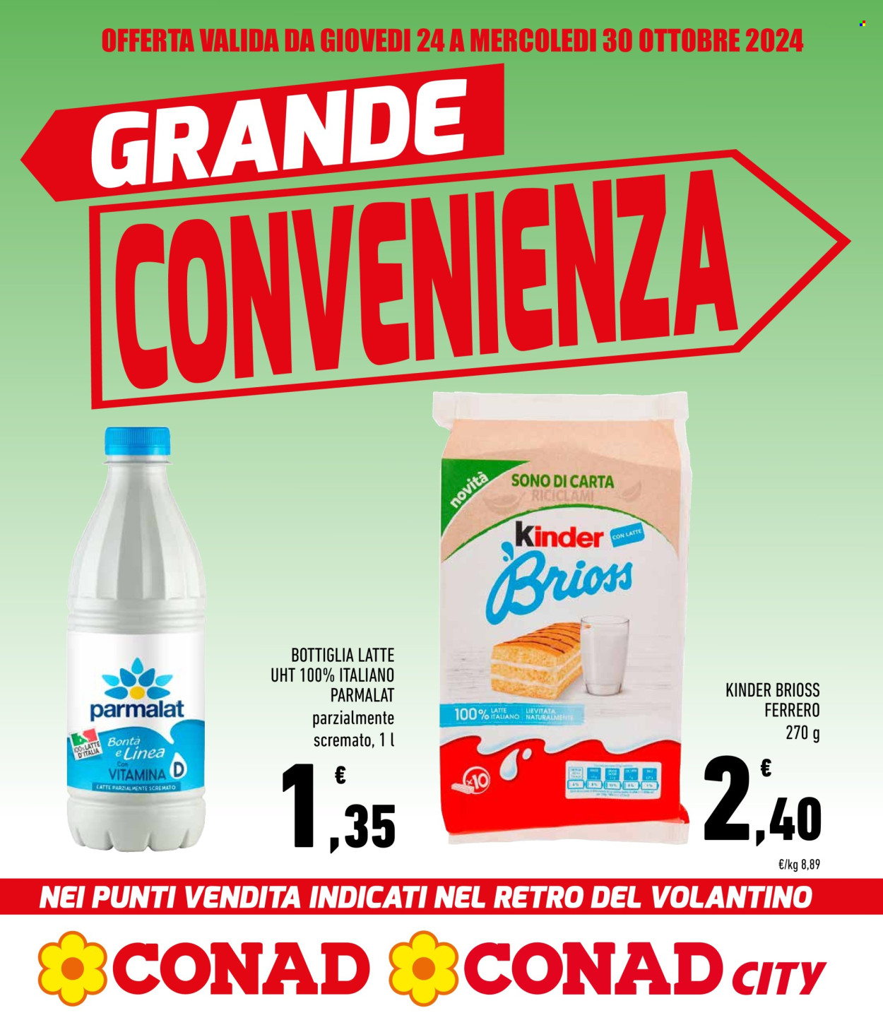 Volantino Conad - 24/10/2024 - 30/10/2024. Pagina 1