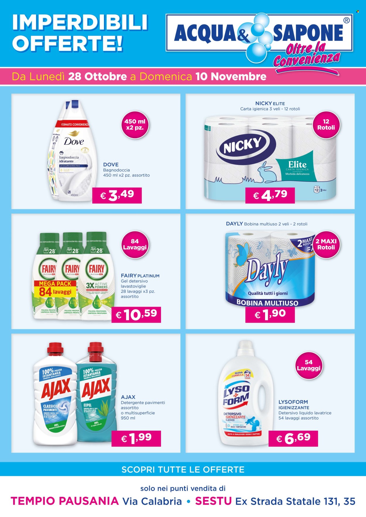 Volantino Acqua & Sapone - 28/10/2024 - 10/11/2024. Pagina 1