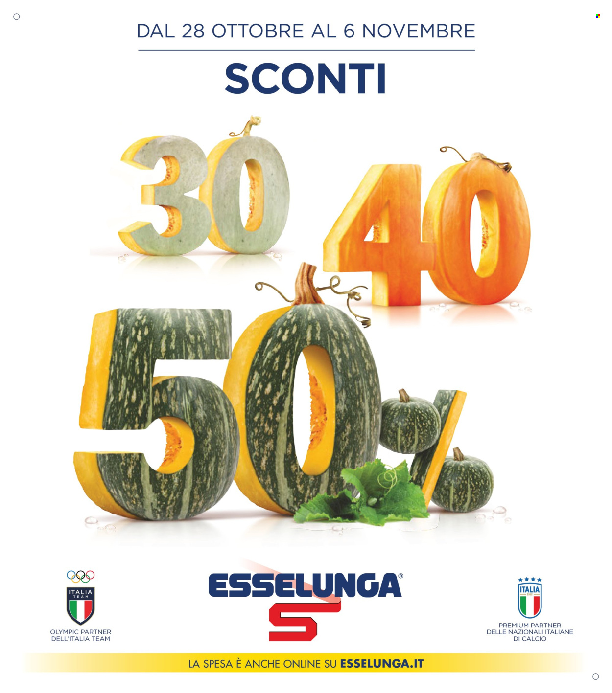 Volantino Esselunga - 28/10/2024 - 6/11/2024. Pagina 1