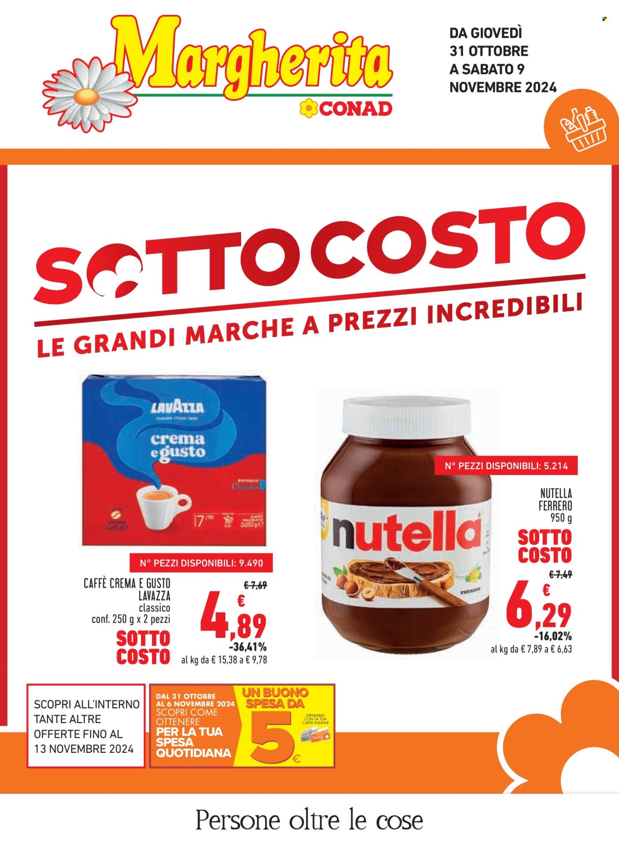 Volantino Margherita Conad - 31/10/2024 - 9/11/2024. Pagina 1