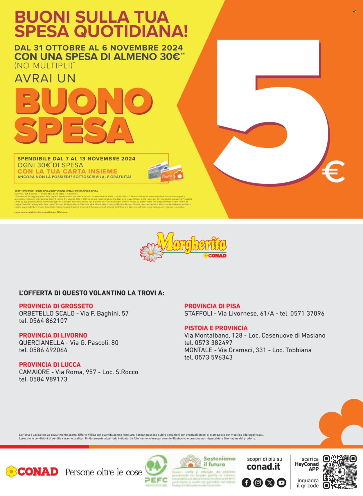 Leták Margherita Conad - 31.10.2024 - 9.11.2024. Strana 16