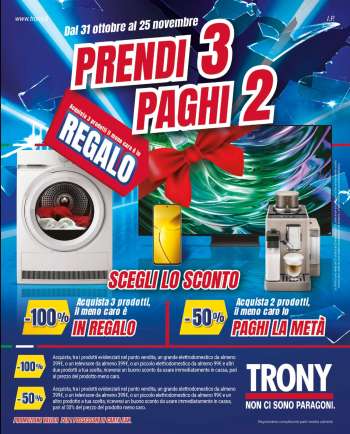 Volantino Trony - 31/10/2024 - 25/11/2024.