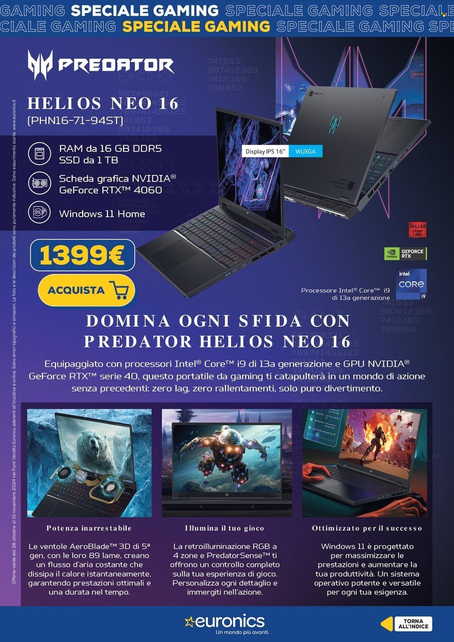 Volantino Euronics - 28/10/2024 - 10/11/2024. Pagina 4