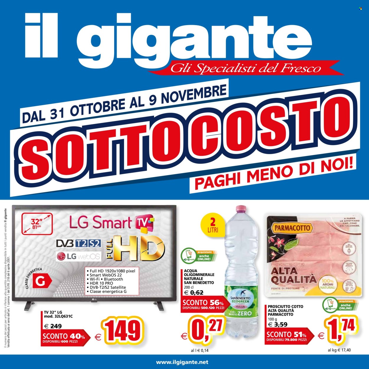 Volantino Il Gigante - 31/10/2024 - 9/11/2024. Pagina 1
